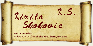 Kirilo Skoković vizit kartica